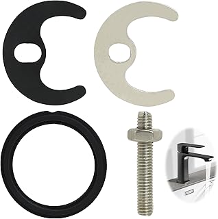 Kit Fixation Robinet Tuyau Fileté, Kit de fixation de rechange pour robinet mitigeur monobloc et lavabo, Acier