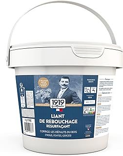 MAULER - Liant de rebouchage parquet & meuble haute solidité pour Mastic à Bois - 1L - À mélanger avec sciures fines ou farine de bois - Très faible odeur