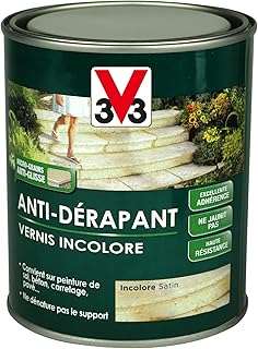 V33 Vernis sol extérieur, antidérapant, Incolore 0,75L