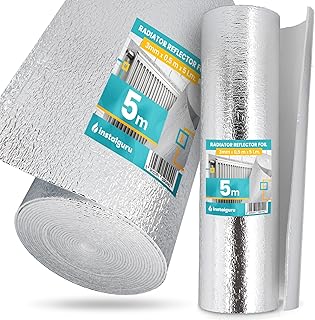Isolant Thermique Feuille 3x0,5x5m Isolation Durable Réflecteur Chaleur Radiateur Barrière Réfléchissante Économie d