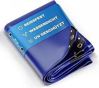 NEMAXX® Bâche Premium Imperméable [500x800cm]–Résistante aux UV [650 g/m²] Bâche de Camion avec Œillets,Bâche en PVC pour Bois,Jardin,Toit & Construction–Bâche de Protection Hivernale–Bleu–40 m²