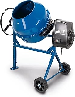Scheppach Bétonnière MIX180 | Puissance 800 W | Tension 230 V | Capacité 180L | 29,5 tour/min | Couronne en fonte assurant une longue durée | Fond soudé | Grande ouverture 538mm