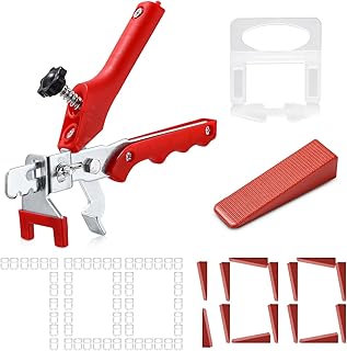 Système de Nivellement Carrelage, 2mm d’Aide à la Pose 700 Clips+ 100 Cales 1 Pince pour Aide à la Pose de Carreaux, Kit de Niveleur Carrelage pour le Bricolage et les Professionnels