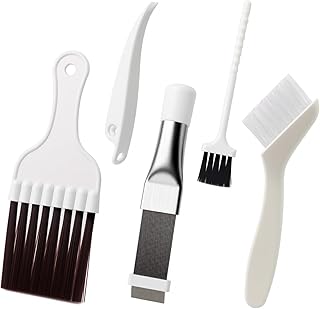 Lot de 4 peignes à lamelles à condensateur, brosse de nettoyage pour climatiseur, séchoir à pompe à chaleur, brosse de nettoyage, essuie-glace peigne à condensateur, nettoyage des lamelles pour