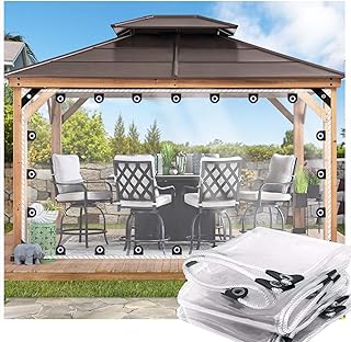 ZHJSHOU Bache Transparente avec Oeillets PVC Imperméable 2x3m,Bache de Protection Exterieur Jardins,Bache Couverture Toiture Pliable Bache de Serre pour Meubles Camping,Personnalisable