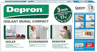 Quelyd Plaques DEPRON Format G3 – Épaisseur 3 mm – Plaque Isolation Thermique – Isolant Murs Intérieurs – Couleur : Blanc – 20 Plaques de 1 m² (100 x 100 cm)