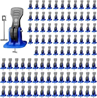 100 Pièces cale nivellement carrelage, kit de système de nivellement de carrelage, croisillon carrelage autonivelant 2mm, avec 100 Aiguilles en Acier Rechange, pour Pose de Carrelage Sol et Mur
