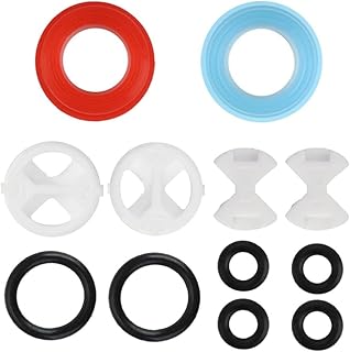 Lot de 12 rondelles de robinet pour robinets mélangeurs, kit de remplacement de cartouche de valve de robinet avec O en silicone pour joints d