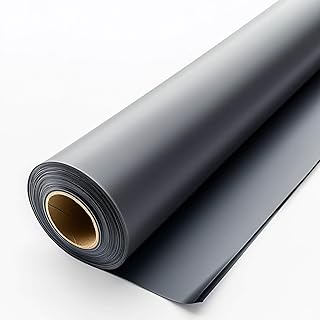 HAUSA Film de construction T200 4mx25m (100m²) 200my film de couverture- bâche extra résistant film de chape imperméable rouleau de bâche de bassin indéchirable Baufoil film de protection, noir