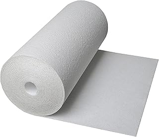 CLIMAPOR Isolant mural intérieur contrecollé papier ingrain - polystyrène - blanc - 7,5 m x 0,5 m x ~ 4 mm - 2 rouleaux (~ 7,5 m2)