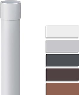 INEFA 100cm Tuyau de descente PVC 100mm blanc, accessoires gouttière, installation facile