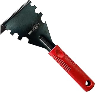 MANUFORE Arrache-moulure/Pied de biche multifonction – Outil de démolition pour plinthes, planchers en bois, cadres de porte et carreaux (Rouge)